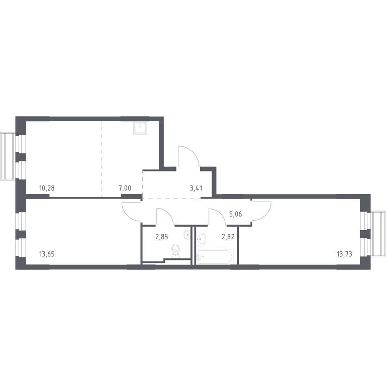 1-BD Apartment Sale, 57.9 sq. m. at Rublevskiy Kvartal, Laykovo Green Quarter, zhiloy kompleks Gorod-sobytiye Laykovo, selo Laykovo, Odintsovskiy City District, Moscow Region, Russia #1