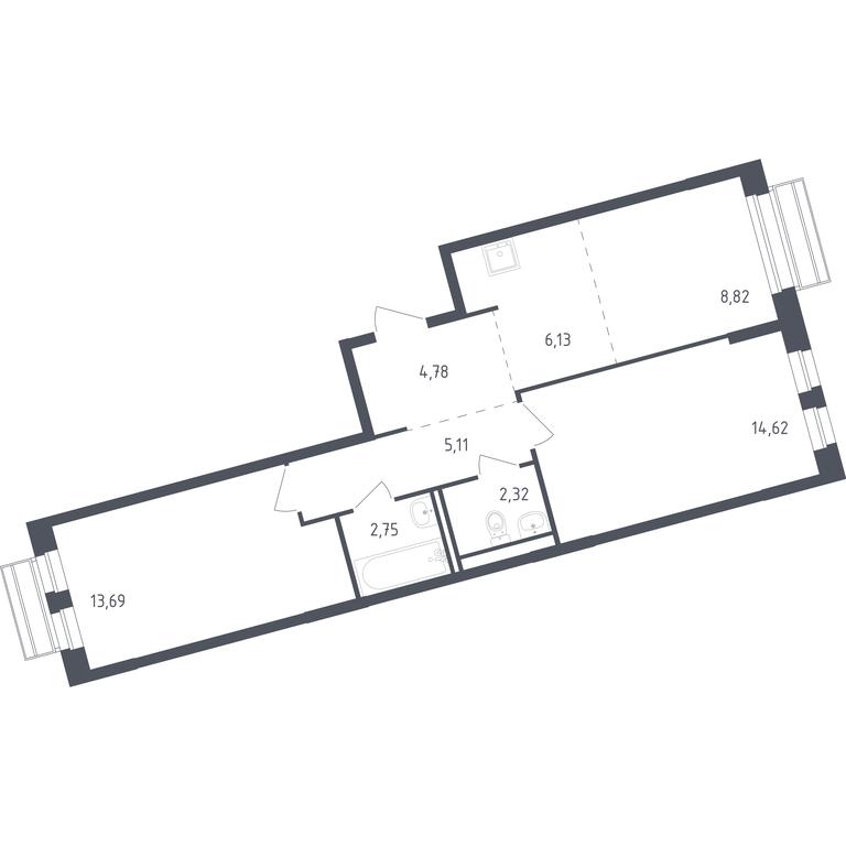1-BD Apartment Sale, 57.7平方米 at Rublevskiy Kvartal, Laykovo Green Quarter, zhiloy kompleks Gorod-sobytiye Laykovo, selo Laykovo, Odintsovskiy City District, Moscow Region, Russia #1 1-BD Apartment Sale, 57.7平方米 at Rublevskiy Kvartal, Laykovo Green Quarter, zhiloy kompleks Gorod-sobytiye Laykovo, selo Laykovo, Odintsovskiy City District, Moscow Region, Russia #1