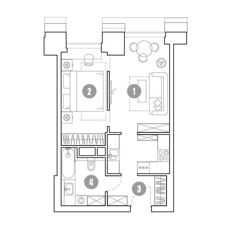 1-BD Apartment Sale, 41.3 sq. m. at Mirapolis, Mira Avenue, 222Ас9, Moscow, Russia #1 1-BD Apartment Sale, 41.3 sq. m. at Mirapolis, Mira Avenue, 222Ас9, Moscow, Russia #1