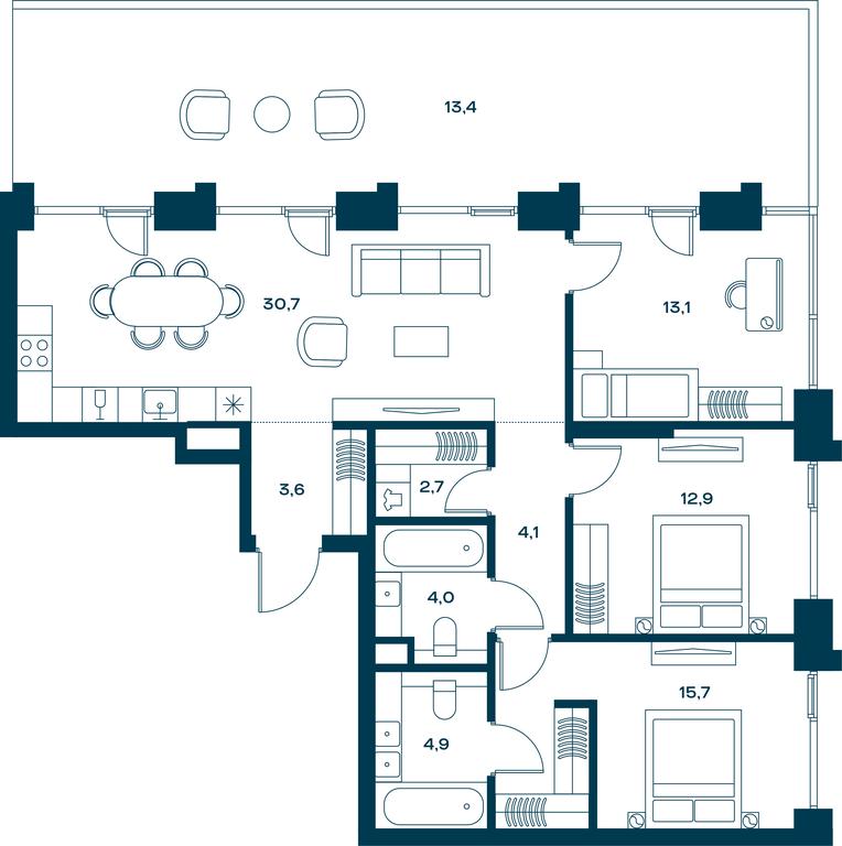 3-BD Apartment Sale, 107.6 sq. m. at Soul, Chasovaya Street, 28, Moscow, Russia #1 3-BD Apartment Sale, 107.6 sq. m. at Soul, Chasovaya Street, 28, Moscow, Russia #1