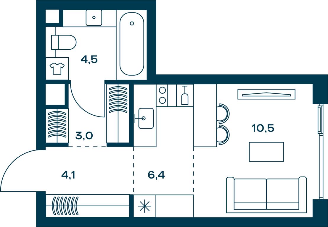 Apartment Sale, 29.8 sq. m. at Soul, Chasovaya Street, 28, Moscow, Russia #2 Apartment Sale, 29.8 sq. m. at Soul, Chasovaya Street, 28, Moscow, Russia #2