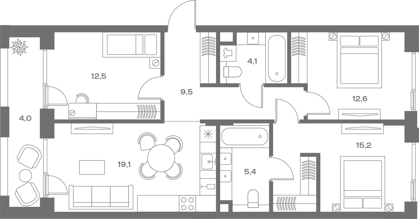3-BD Apartment Sale, 85.3平方米 at Soul, Chasovaya Street, 28, Moscow, Russia #1 3-BD Apartment Sale, 85.3平方米 at Soul, Chasovaya Street, 28, Moscow, Russia #1
