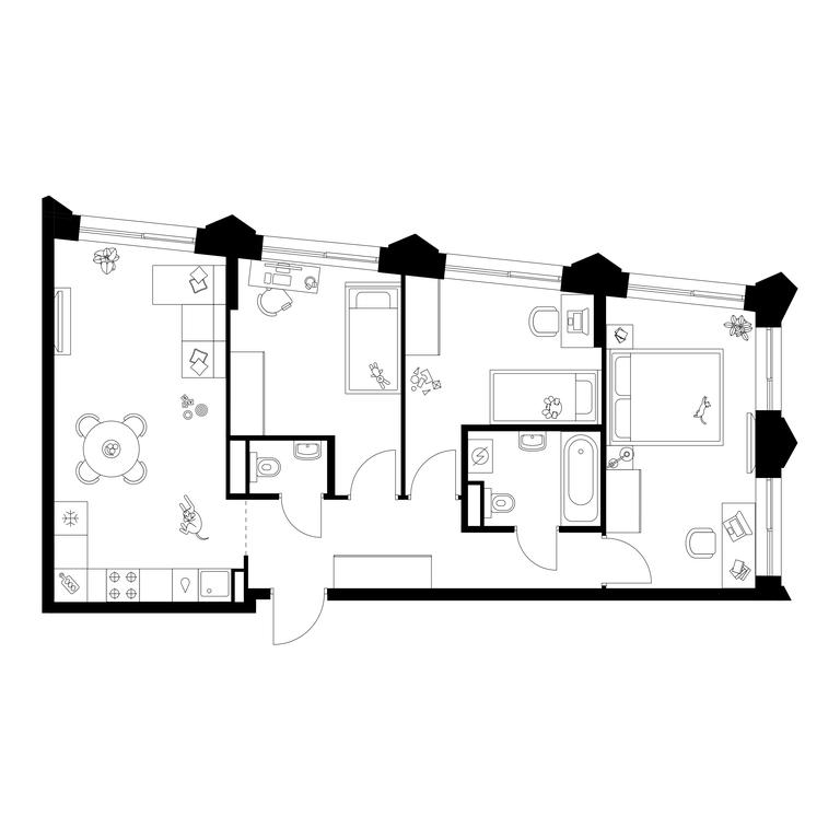3-BD Apartment Sale, 68.5平方米 at Matveevskiy Park, Ochakovskoye Highway, вл3с11, Moscow, Russia #1