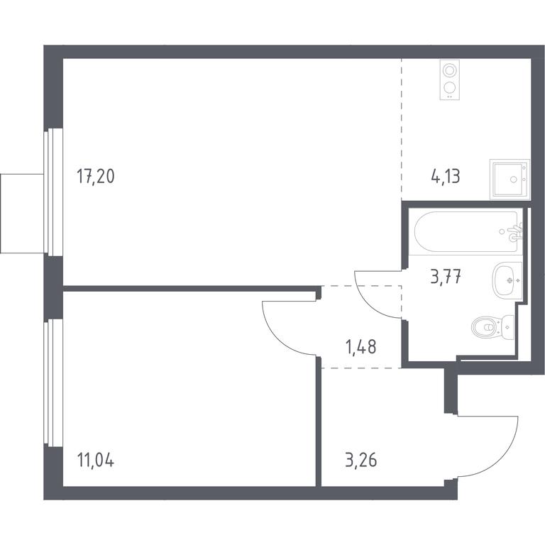 Apartment Sale, 40.88 sq. m. at Gorki Park, Shkolnaya ulitsa, 2, derevnya Korobovo, Leninskiy City District, Moscow Region, Russia #1 Apartment Sale, 40.88 sq. m. at Gorki Park, Shkolnaya ulitsa, 2, derevnya Korobovo, Leninskiy City District, Moscow Region, Russia #1