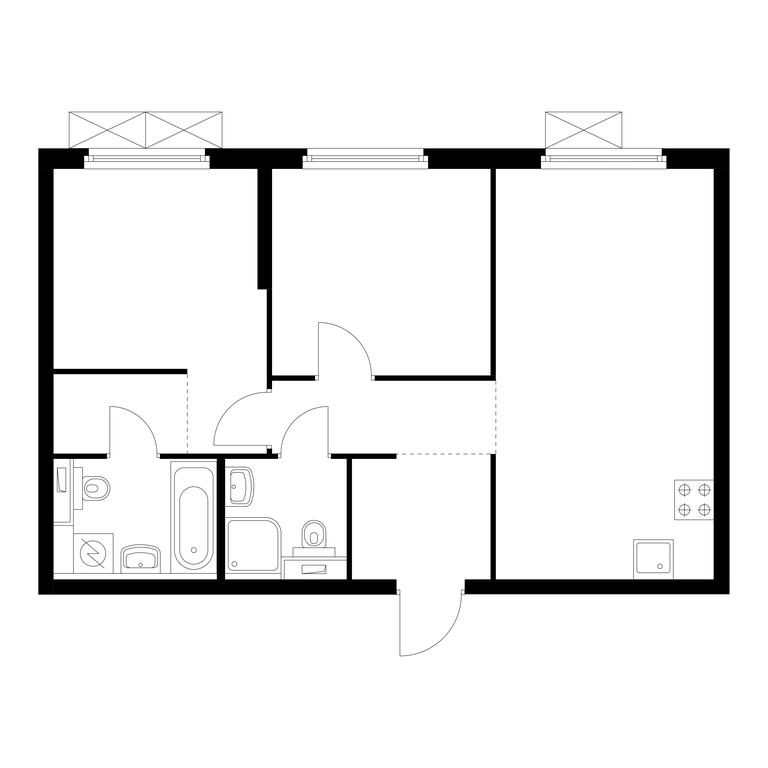 2-BD Apartment Sale, 59.7 sq. m. at Holland Park, Volokolamskoye Highway, 71/13к1, Moscow, Russia #1