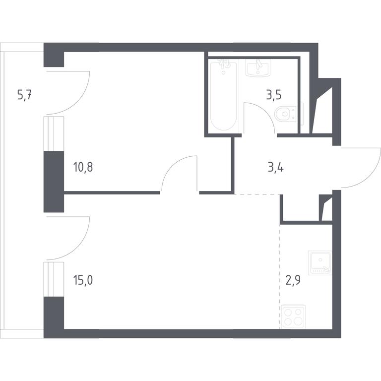 Продажа квартиры, 37,31 м² в ЖК «Верейская 41», Верейская улица, 41, Москва, Россия #1
