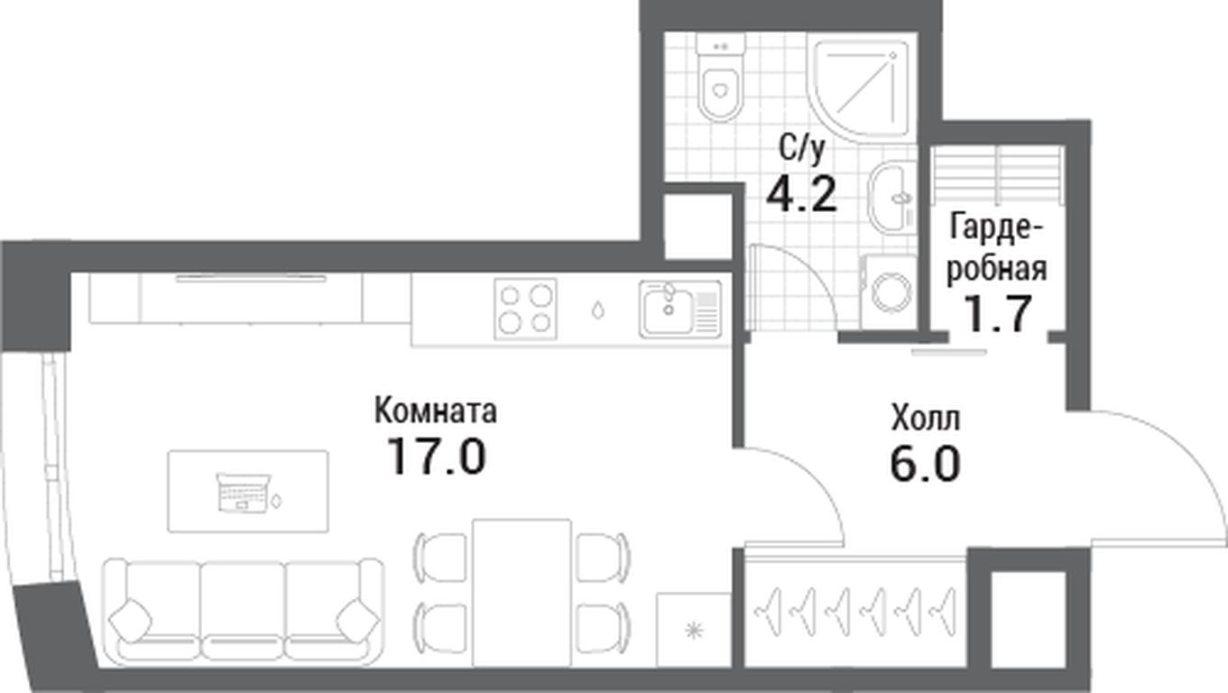 Apartment Sale, 28.9 sq. m. at Nagatino i-Land, Andropova Avenue, 18с4, Moscow, Russia #1 Apartment Sale, 28.9 sq. m. at Nagatino i-Land, Andropova Avenue, 18с4, Moscow, Russia #1