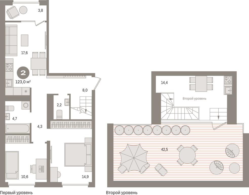 2-BD Apartment Sale, 123 sq. m. at Pervy kvartal, Kalinovaya ulitsa, derevnya Sapronovo, Leninskiy City District, Moscow Region, Russia #1 2-BD Apartment Sale, 123 sq. m. at Pervy kvartal, Kalinovaya ulitsa, derevnya Sapronovo, Leninskiy City District, Moscow Region, Russia #1
