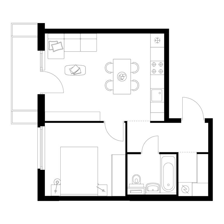 1-BD Apartment Sale, 42.5 sq. m. at Businovskiy Park, Izhorskaya Street, 6с5, Moscow, Russia #1 1-BD Apartment Sale, 42.5 sq. m. at Businovskiy Park, Izhorskaya Street, 6с5, Moscow, Russia #1