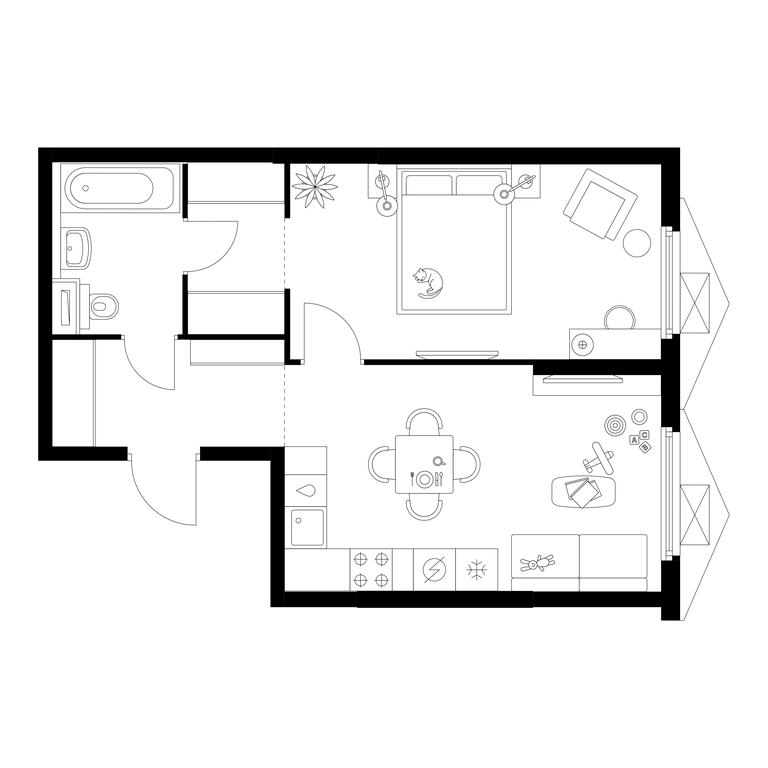 1-BD Apartment Sale, 43.58 sq. m. at Businovskiy Park, Izhorskaya Street, 6с5, Moscow, Russia #1 1-BD Apartment Sale, 43.58 sq. m. at Businovskiy Park, Izhorskaya Street, 6с5, Moscow, Russia #1