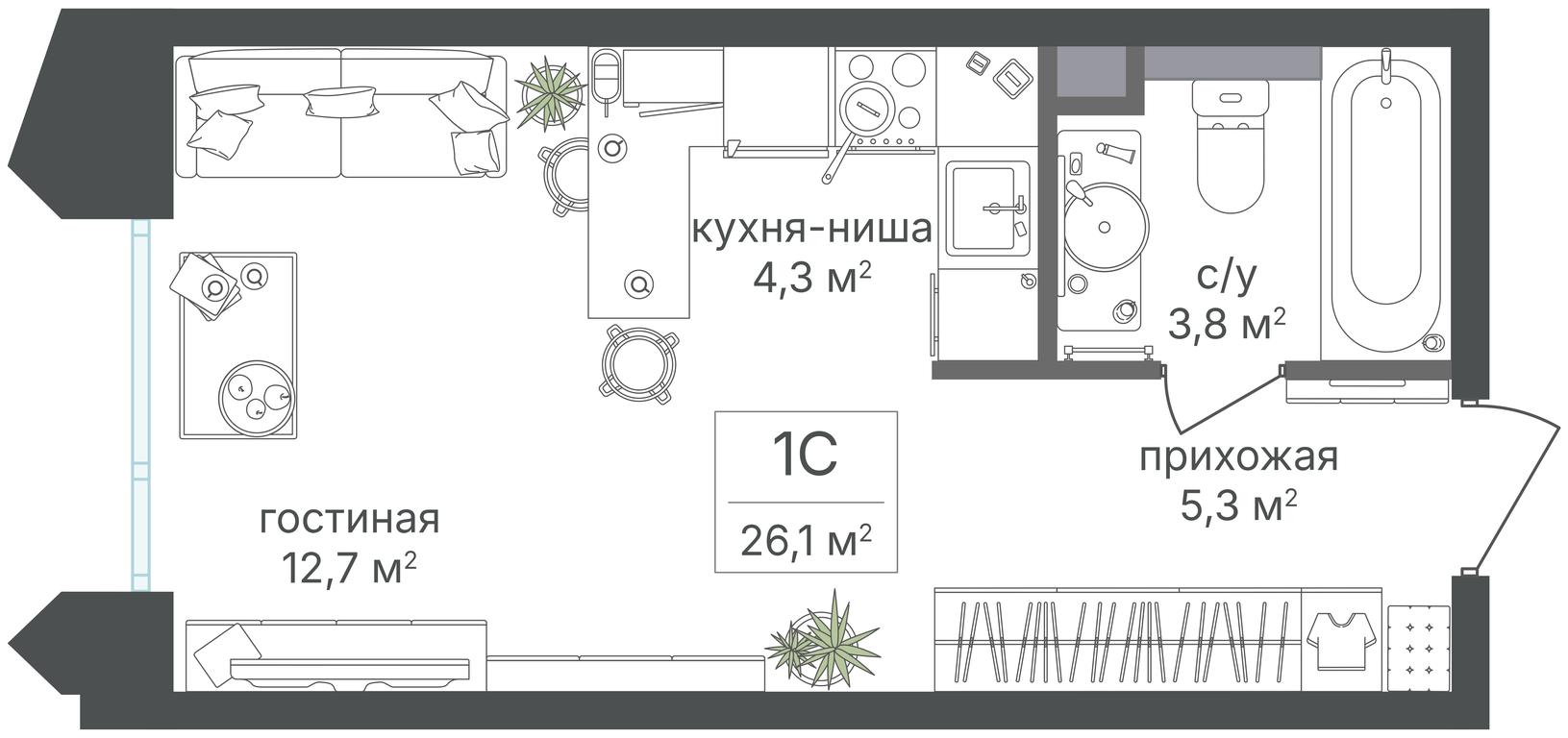 Apartment Sale, 26.1平方米 at Petrovskiy Park II, Stary Petrovsko-Razumovsky Drive, 1/23, Moscow, Russia #2 Apartment Sale, 26.1平方米 at Petrovskiy Park II, Stary Petrovsko-Razumovsky Drive, 1/23, Moscow, Russia #2