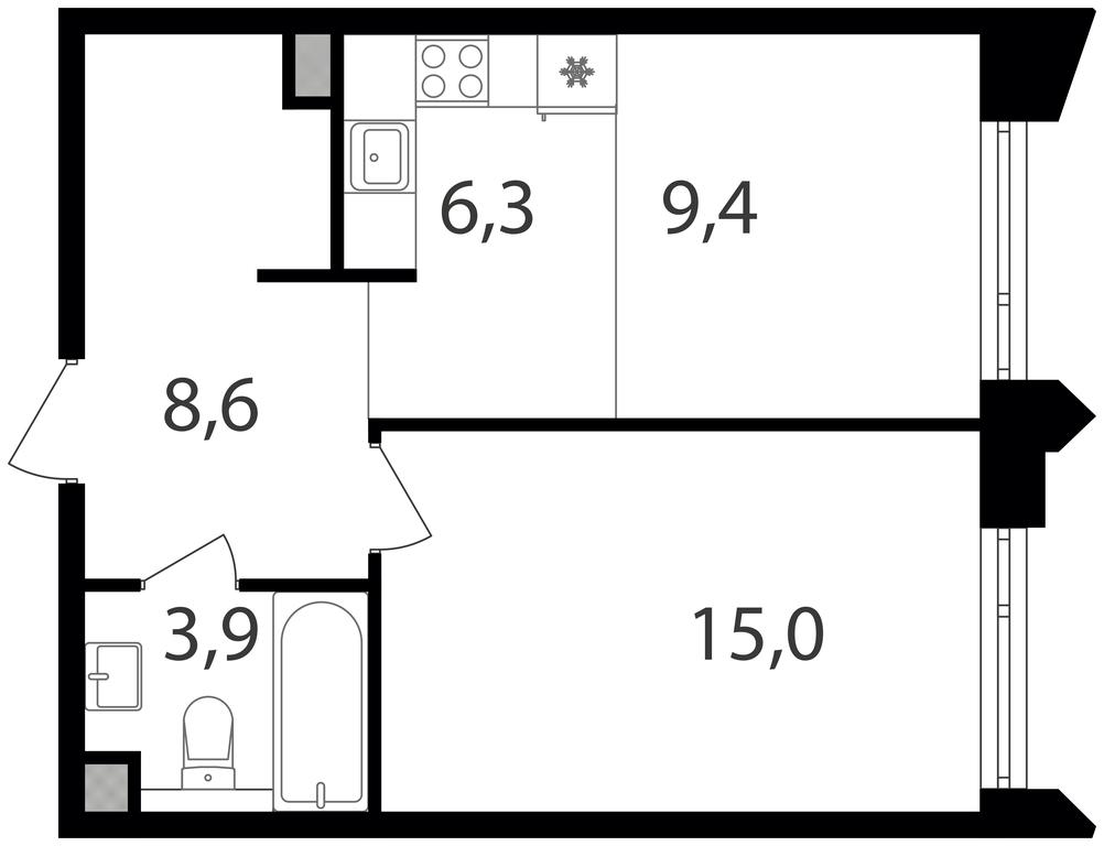 1-BD Apartment Sale, 43.2 sq. m. at Petrovskiy Park II, Stary Petrovsko-Razumovsky Drive, 1/23, Moscow, Russia #1 1-BD Apartment Sale, 43.2 sq. m. at Petrovskiy Park II, Stary Petrovsko-Razumovsky Drive, 1/23, Moscow, Russia #1