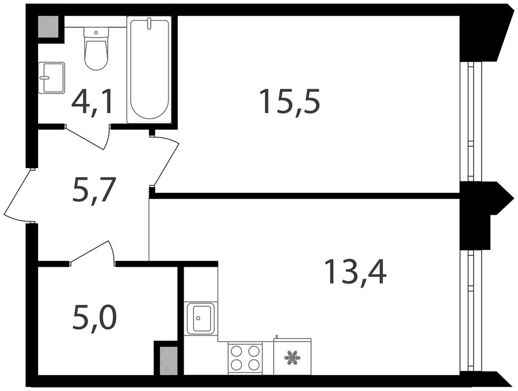 1-BD Apartment Sale, 43.7平方米 at Petrovskiy Park II, Stary Petrovsko-Razumovsky Drive, 1/23, Moscow, Russia #1 1-BD Apartment Sale, 43.7平方米 at Petrovskiy Park II, Stary Petrovsko-Razumovsky Drive, 1/23, Moscow, Russia #1