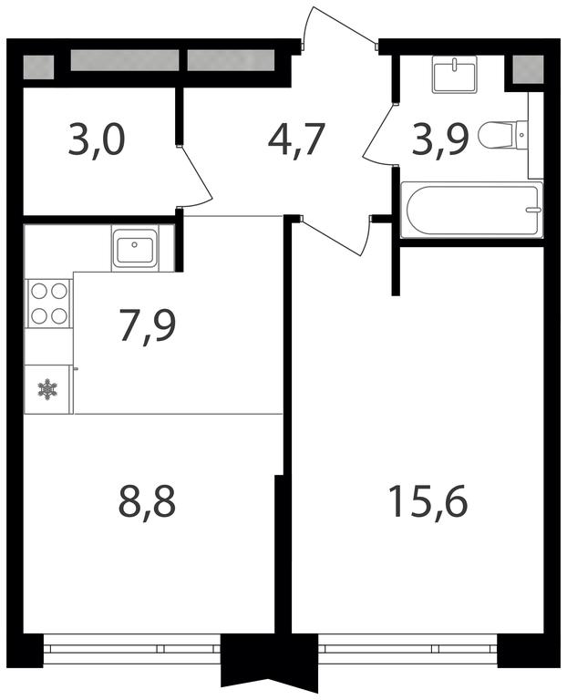 1-BD Apartment Sale, 43.9平方米 at Petrovskiy Park II, Stary Petrovsko-Razumovsky Drive, 1/23, Moscow, Russia #1 1-BD Apartment Sale, 43.9平方米 at Petrovskiy Park II, Stary Petrovsko-Razumovsky Drive, 1/23, Moscow, Russia #1