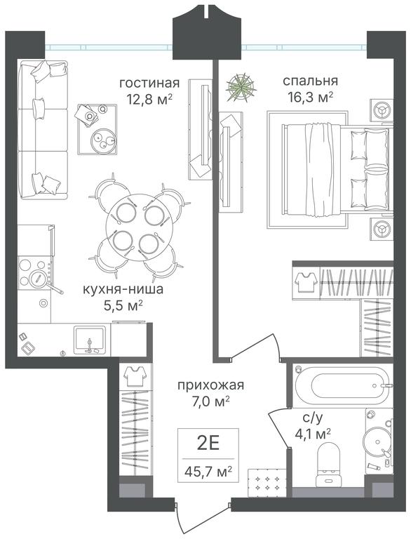 1-BD Apartment Sale, 45.7平方米 at Petrovskiy Park II, Stary Petrovsko-Razumovsky Drive, 1/23, Moscow, Russia #2 1-BD Apartment Sale, 45.7平方米 at Petrovskiy Park II, Stary Petrovsko-Razumovsky Drive, 1/23, Moscow, Russia #2