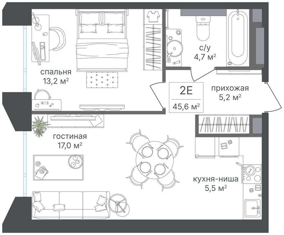 Продажа 1-комн. квартиры, 45,6 м² в ЖК «Петровский парк II», Старый Петровско-Разумовский проезд, 1/23, Москва, Россия #2