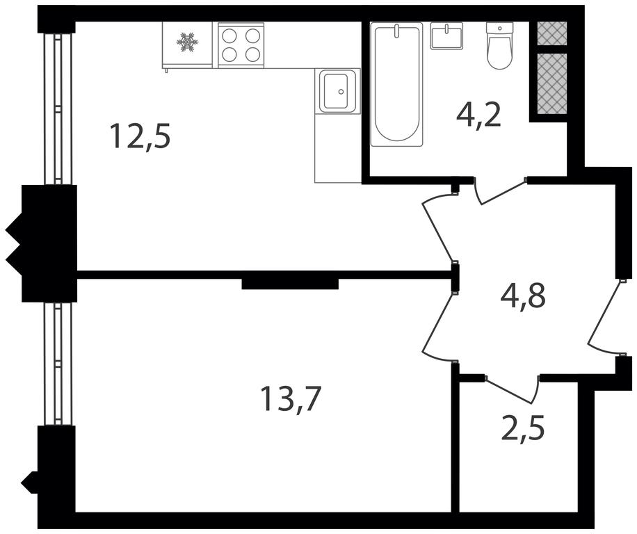 1-BD Apartment Sale, 37.7 sq. m. at Varshavskie Vorota, Varshavskoye Highway, 141, Moscow, Russia #1 1-BD Apartment Sale, 37.7 sq. m. at Varshavskie Vorota, Varshavskoye Highway, 141, Moscow, Russia #1