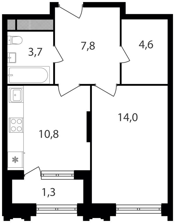 1-BD Apartment Sale, 42.2 sq. m. at Varshavskie Vorota, Varshavskoye Highway, 141, Moscow, Russia #1 1-BD Apartment Sale, 42.2 sq. m. at Varshavskie Vorota, Varshavskoye Highway, 141, Moscow, Russia #1