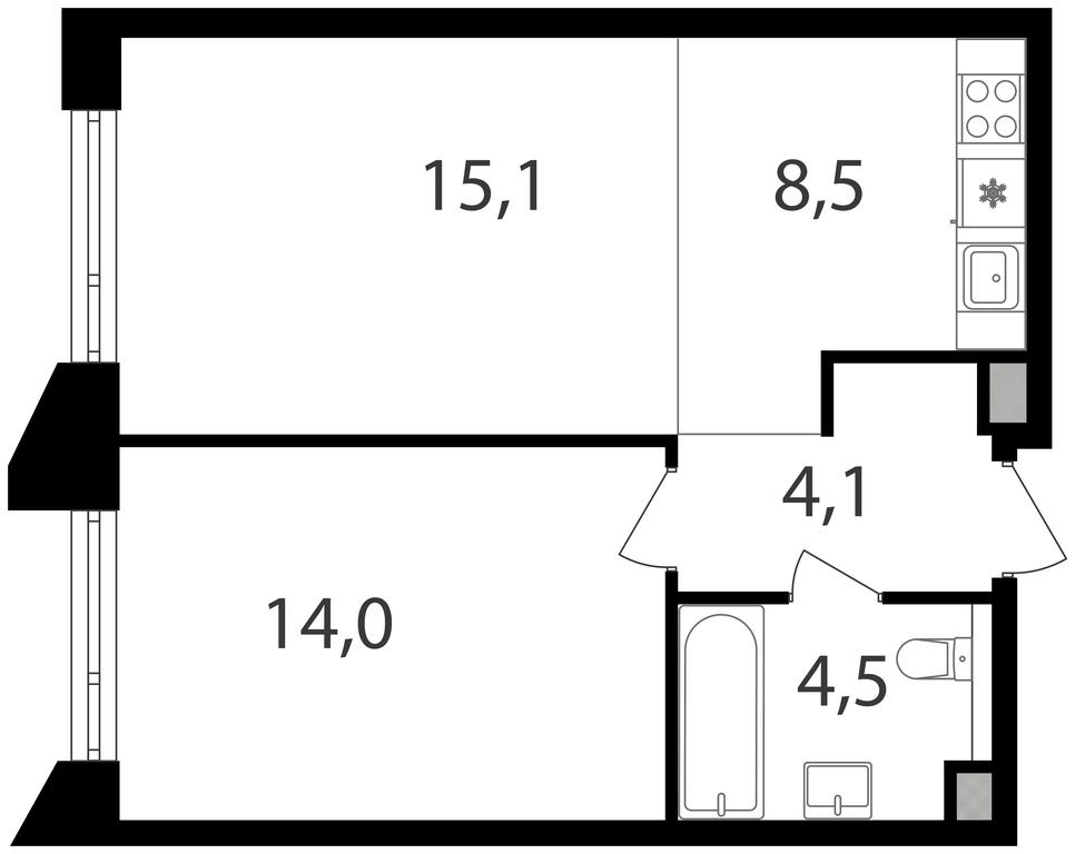 1-BD Apartment Sale, 46.2 sq. m. at Petrovskiy Park II, Stary Petrovsko-Razumovsky Drive, 1/23, Moscow, Russia #1 1-BD Apartment Sale, 46.2 sq. m. at Petrovskiy Park II, Stary Petrovsko-Razumovsky Drive, 1/23, Moscow, Russia #1