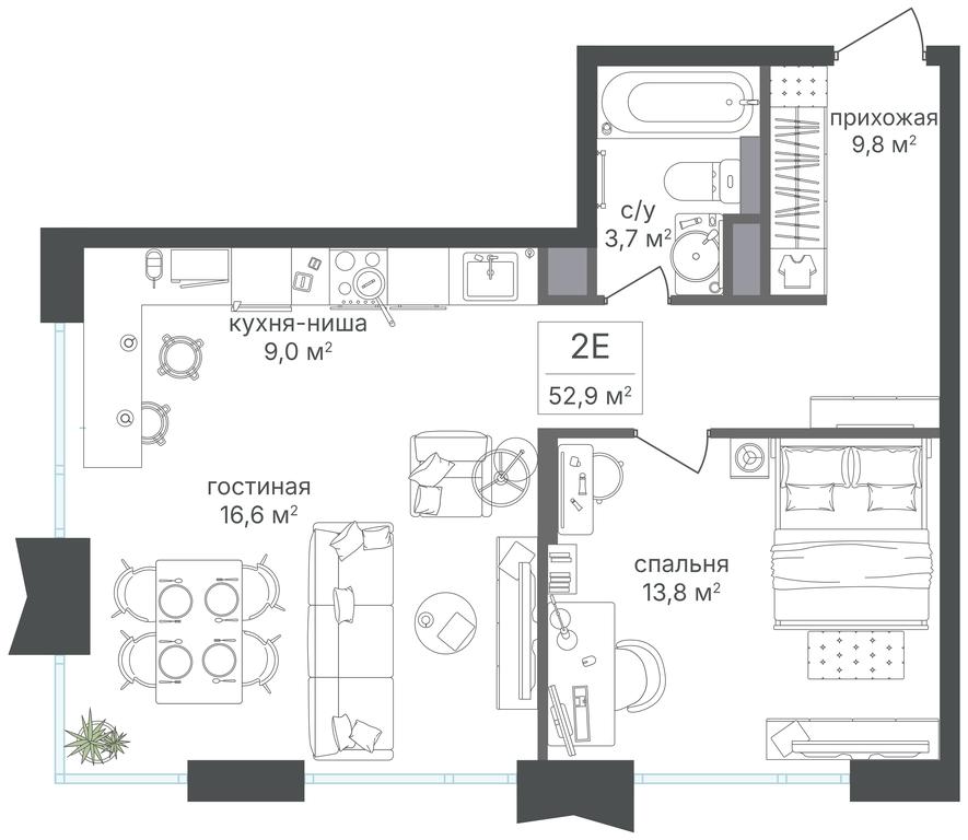 1-BD Apartment Sale, 52.9 sq. m. at Petrovskiy Park II, Stary Petrovsko-Razumovsky Drive, 1/23, Moscow, Russia #2 1-BD Apartment Sale, 52.9 sq. m. at Petrovskiy Park II, Stary Petrovsko-Razumovsky Drive, 1/23, Moscow, Russia #2