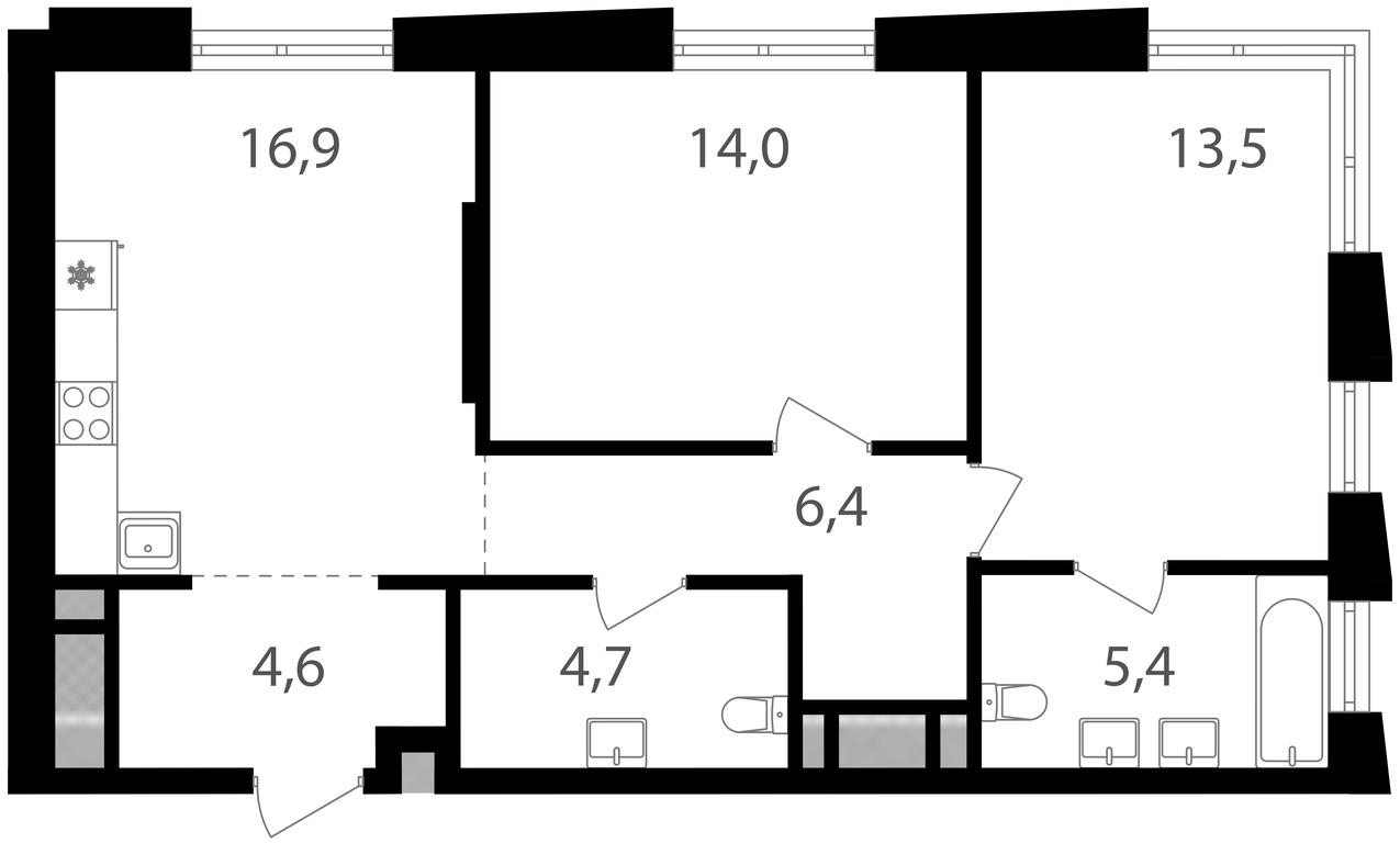 2-BD Apartment Sale, 65.5 sq. m. at Semenovskij Park 2, 1st Kirpichny Lane, 17А, Moscow, Russia #1 2-BD Apartment Sale, 65.5 sq. m. at Semenovskij Park 2, 1st Kirpichny Lane, 17А, Moscow, Russia #1