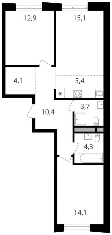2-BD Apartment Sale, 70 sq. m. at Semenovskij Park 2, 1st Kirpichny Lane, 17А, Moscow, Russia #1 2-BD Apartment Sale, 70 sq. m. at Semenovskij Park 2, 1st Kirpichny Lane, 17А, Moscow, Russia #1