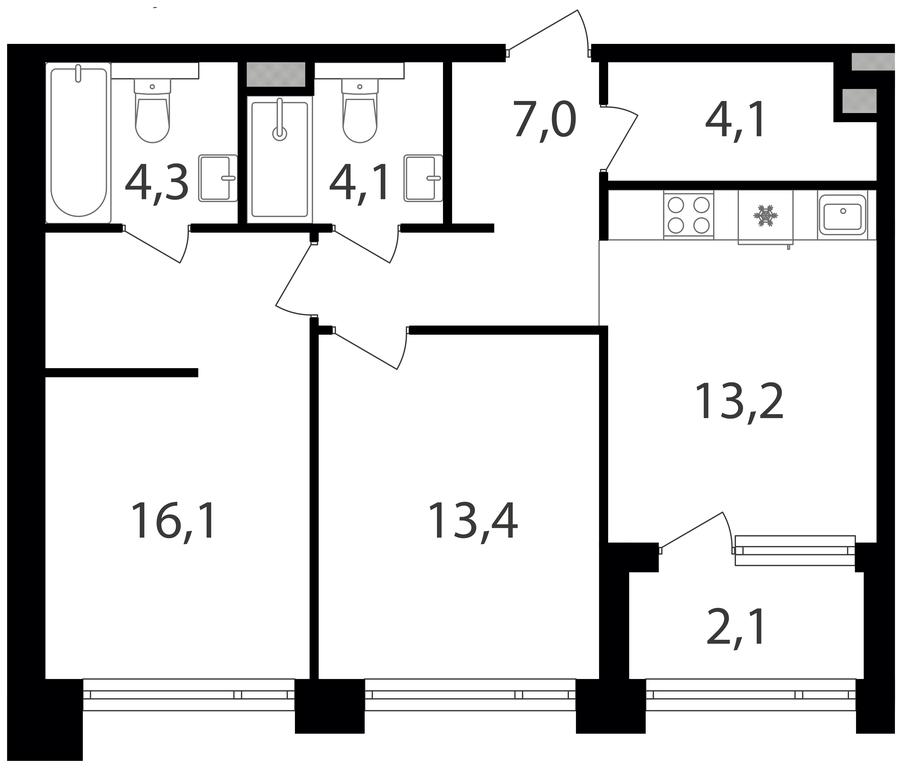 2-BD Apartment Sale, 64.3 sq. m. at Petrovskiy Park II, Stary Petrovsko-Razumovsky Drive, 1/23, Moscow, Russia #1 2-BD Apartment Sale, 64.3 sq. m. at Petrovskiy Park II, Stary Petrovsko-Razumovsky Drive, 1/23, Moscow, Russia #1
