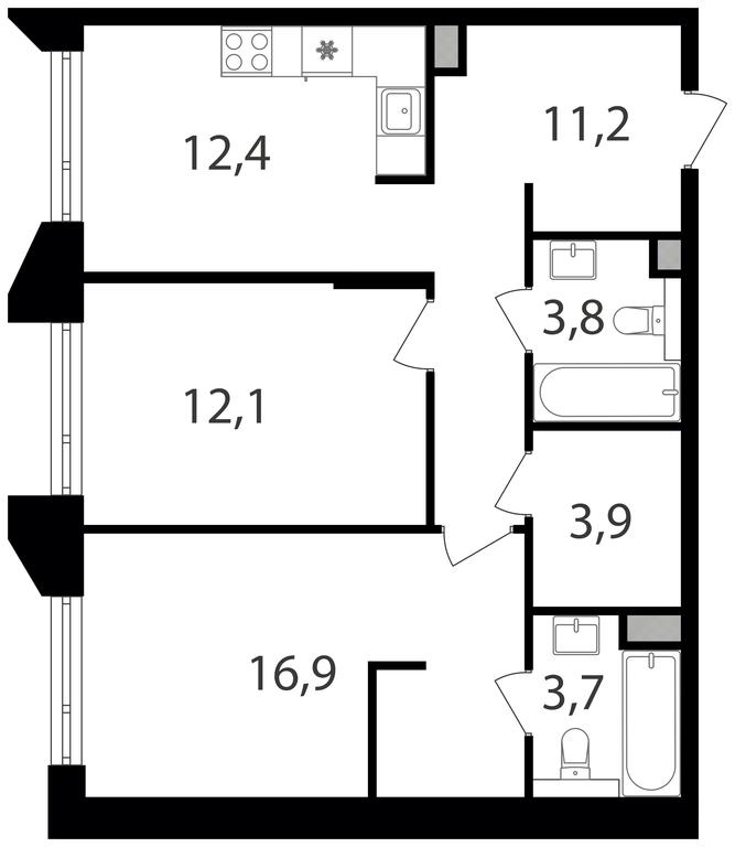 2-BD Apartment Sale, 64 sq. m. at Petrovskiy Park II, Stary Petrovsko-Razumovsky Drive, 1/23, Moscow, Russia #1 2-BD Apartment Sale, 64 sq. m. at Petrovskiy Park II, Stary Petrovsko-Razumovsky Drive, 1/23, Moscow, Russia #1