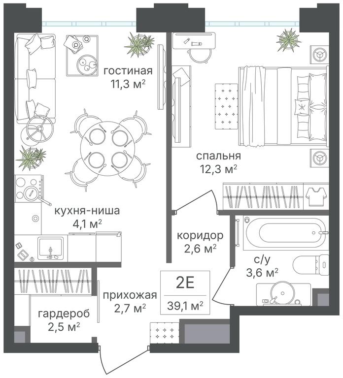 1-BD Apartment Sale, 39.1 sq. m. at Mikhalkovskiy, Mikhalkovskaya Street, 48, Moscow, Russia #1 1-BD Apartment Sale, 39.1 sq. m. at Mikhalkovskiy, Mikhalkovskaya Street, 48, Moscow, Russia #1
