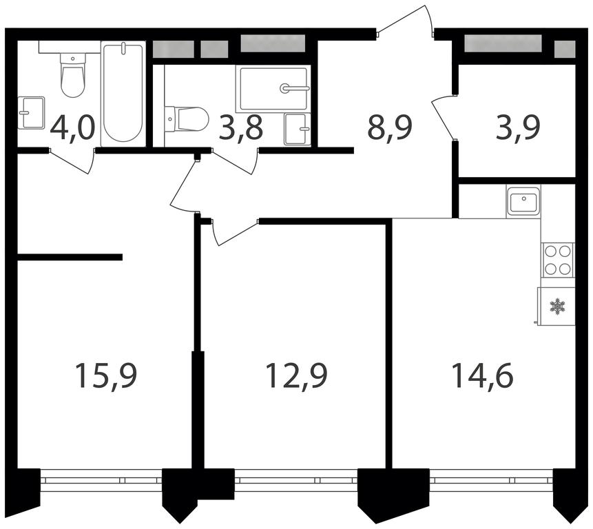 2-BD Apartment Sale, 64 sq. m. at Petrovskiy Park II, Stary Petrovsko-Razumovsky Drive, 1/23, Moscow, Russia #1 2-BD Apartment Sale, 64 sq. m. at Petrovskiy Park II, Stary Petrovsko-Razumovsky Drive, 1/23, Moscow, Russia #1
