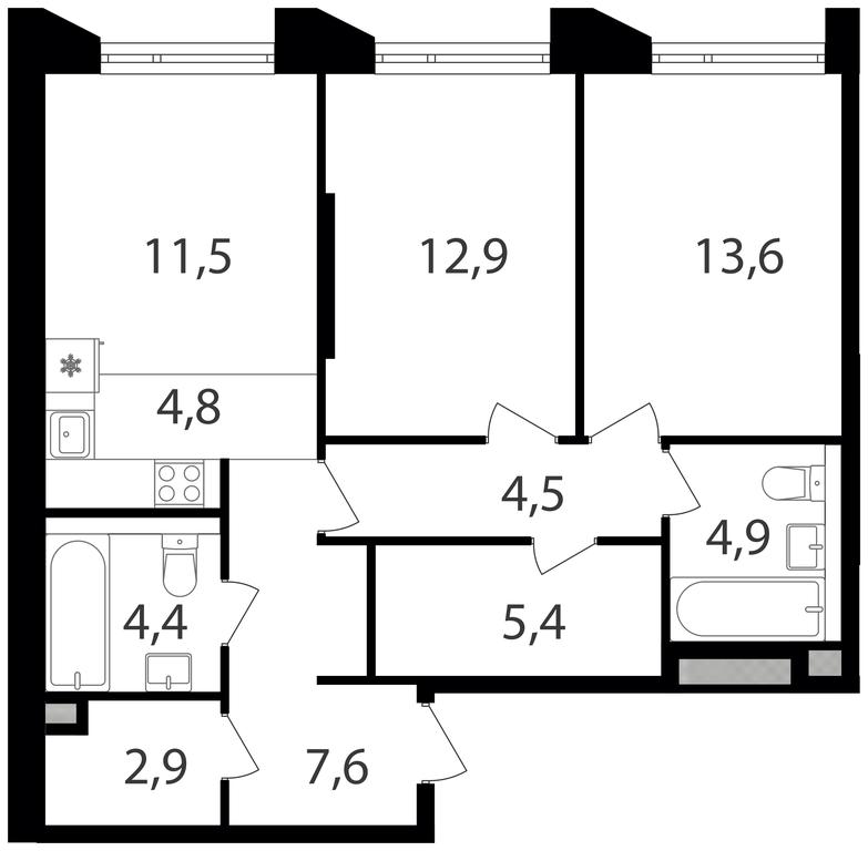 2-BD Apartment Sale, 72.5 sq. m. at Petrovskiy Park II, Stary Petrovsko-Razumovsky Drive, 1/23, Moscow, Russia #1 2-BD Apartment Sale, 72.5 sq. m. at Petrovskiy Park II, Stary Petrovsko-Razumovsky Drive, 1/23, Moscow, Russia #1