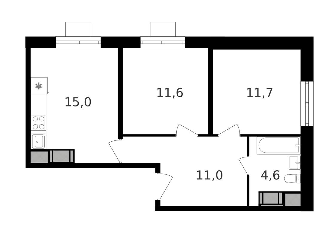 Продажа 2-комн. квартиры, 54,5 м² в ЖК «Октябрьское поле», улица Берзарина, 32к1, Москва, Россия #2 Продажа 2-комн. квартиры, 54,5 м² в ЖК «Октябрьское поле», улица Берзарина, 32к1, Москва, Россия #2