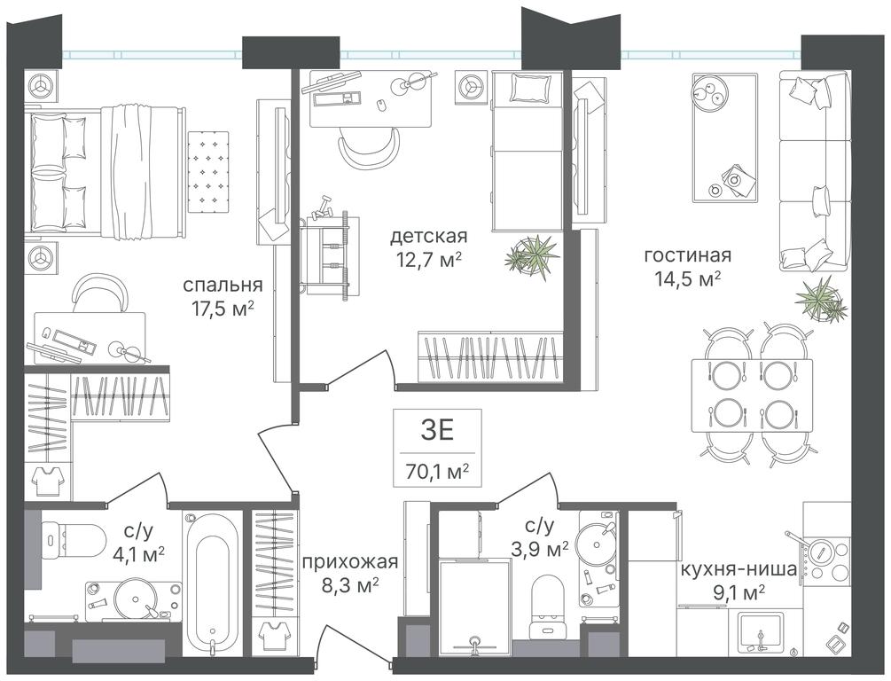 2-BD Apartment Sale, 70.1 sq. m. at Petrovskiy Park II, Stary Petrovsko-Razumovsky Drive, 1/23, Moscow, Russia #2 2-BD Apartment Sale, 70.1 sq. m. at Petrovskiy Park II, Stary Petrovsko-Razumovsky Drive, 1/23, Moscow, Russia #2