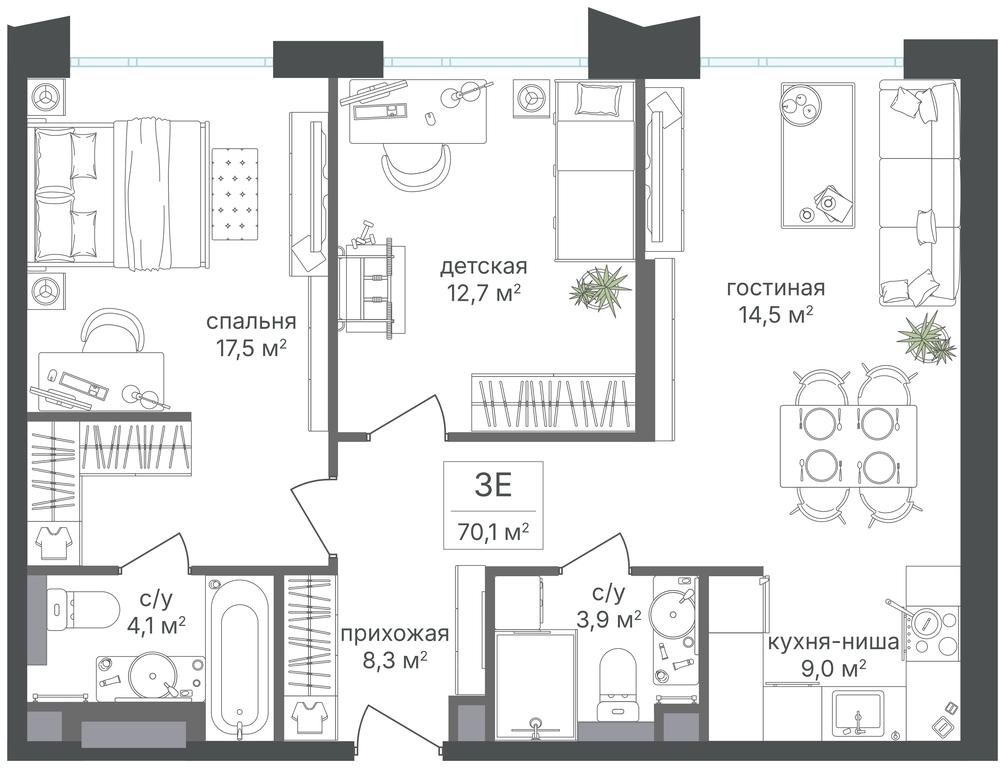 2-BD Apartment Sale, 70.1 sq. m. at Petrovskiy Park II, Stary Petrovsko-Razumovsky Drive, 1/23, Moscow, Russia #2 2-BD Apartment Sale, 70.1 sq. m. at Petrovskiy Park II, Stary Petrovsko-Razumovsky Drive, 1/23, Moscow, Russia #2