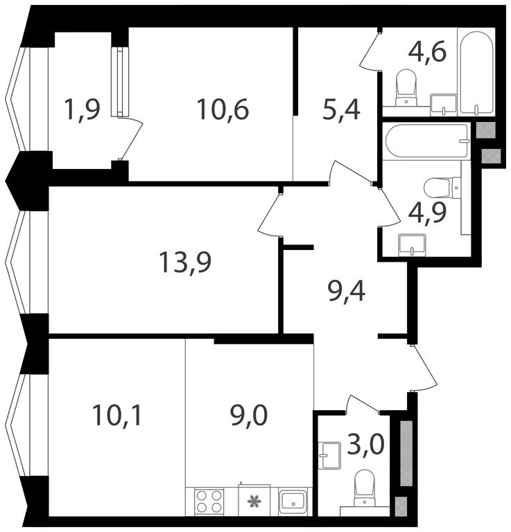 2-BD Apartment Sale, 72.8 sq. m. at Petrovskiy Park II, Stary Petrovsko-Razumovsky Drive, 1/23, Moscow, Russia #1 2-BD Apartment Sale, 72.8 sq. m. at Petrovskiy Park II, Stary Petrovsko-Razumovsky Drive, 1/23, Moscow, Russia #1