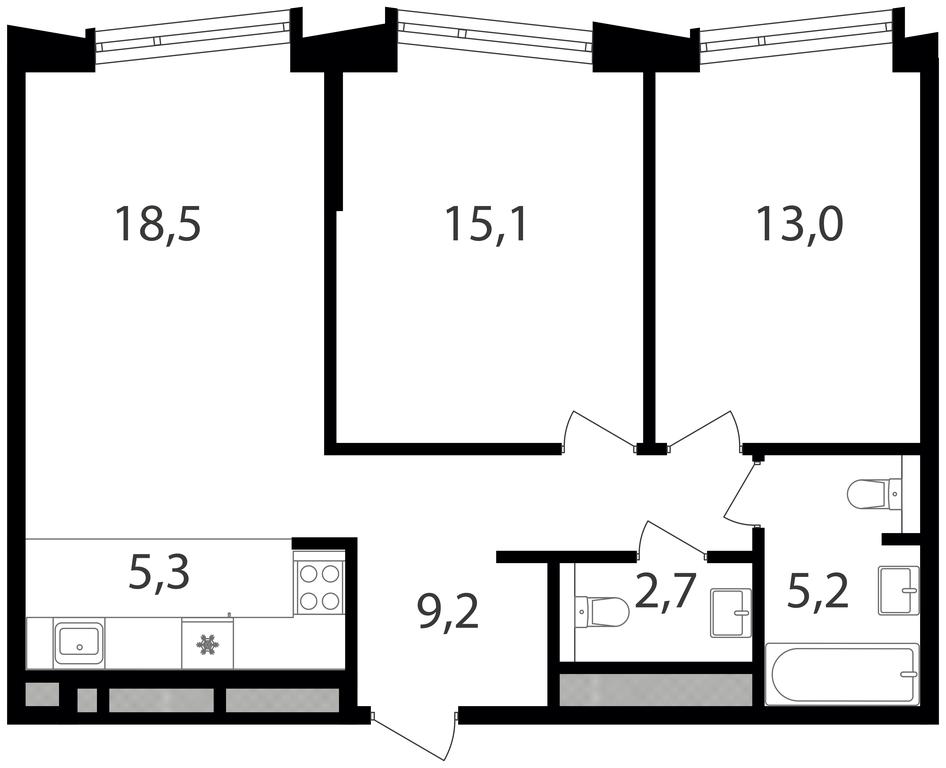 2-BD Apartment Sale, 69 sq. m. at Petrovskiy Park II, Stary Petrovsko-Razumovsky Drive, 1/23, Moscow, Russia #1 2-BD Apartment Sale, 69 sq. m. at Petrovskiy Park II, Stary Petrovsko-Razumovsky Drive, 1/23, Moscow, Russia #1