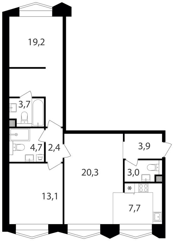 2-BD Apartment Sale, 78平方米 at Petrovskiy Park II, Stary Petrovsko-Razumovsky Drive, 1/23, Moscow, Russia #1 2-BD Apartment Sale, 78平方米 at Petrovskiy Park II, Stary Petrovsko-Razumovsky Drive, 1/23, Moscow, Russia #1