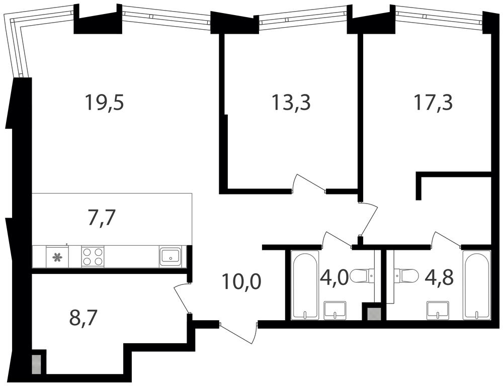 2-BD Apartment Sale, 85.3 sq. m. at Petrovskiy Park II, Stary Petrovsko-Razumovsky Drive, 1/23, Moscow, Russia #1 2-BD Apartment Sale, 85.3 sq. m. at Petrovskiy Park II, Stary Petrovsko-Razumovsky Drive, 1/23, Moscow, Russia #1