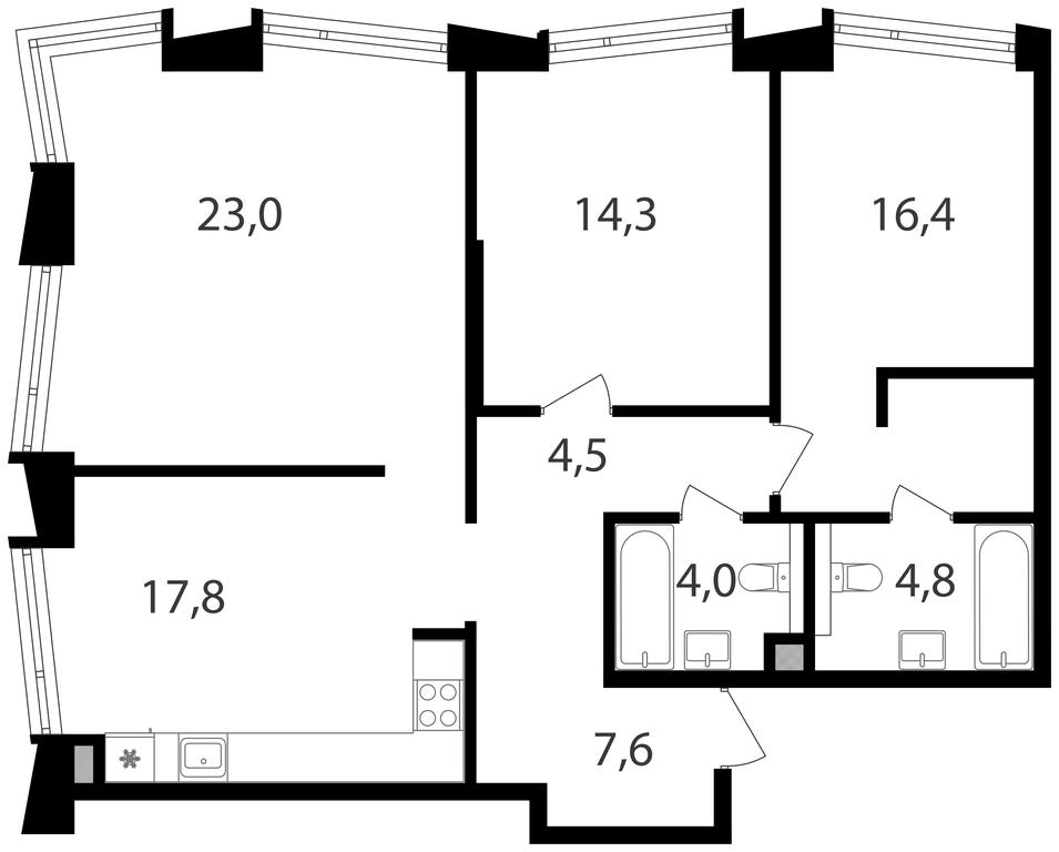 3-BD Apartment Sale, 92.4 sq. m. at Petrovskiy Park II, Stary Petrovsko-Razumovsky Drive, 1/23, Moscow, Russia #1 3-BD Apartment Sale, 92.4 sq. m. at Petrovskiy Park II, Stary Petrovsko-Razumovsky Drive, 1/23, Moscow, Russia #1
