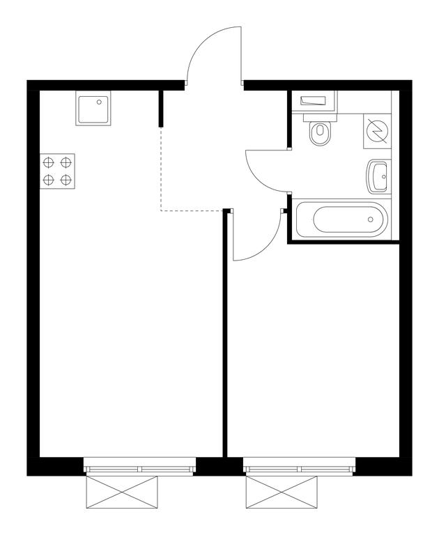 1-BD Apartment Sale, 35.5 sq. m. at Pervyi Dubrovskiy, Novoostapovskaya Street, 1с4, Moscow, Russia #1 1-BD Apartment Sale, 35.5 sq. m. at Pervyi Dubrovskiy, Novoostapovskaya Street, 1с4, Moscow, Russia #1