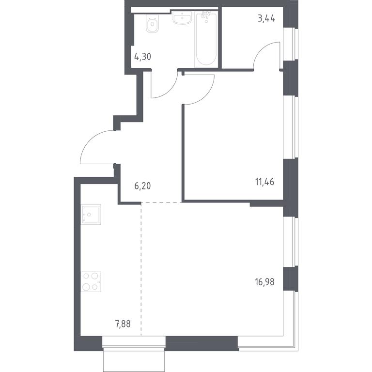 Apartment Sale, 50.26 sq. m. at Kvartal Domashnij, Donetskaya Street, 30с11, Moscow, Russia #1 Apartment Sale, 50.26 sq. m. at Kvartal Domashnij, Donetskaya Street, 30с11, Moscow, Russia #1