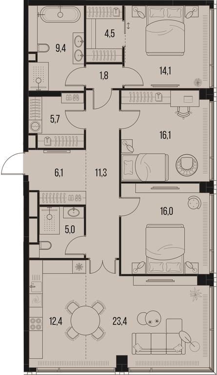 3-BD Apartment Sale, 125.8平方米 at High Life, Letnikovskaya Street, 11/10с1, Moscow, Russia #1 3-BD Apartment Sale, 125.8平方米 at High Life, Letnikovskaya Street, 11/10с1, Moscow, Russia #1