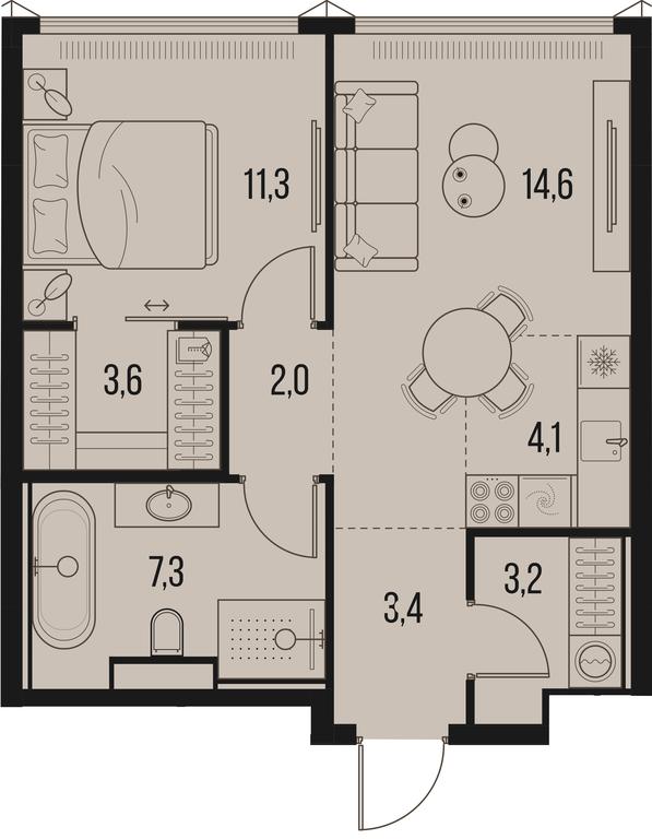 1-BD Apartment Sale, 49.8平方米 at High Life, Letnikovskaya Street, 11/10с1, Moscow, Russia #1 1-BD Apartment Sale, 49.8平方米 at High Life, Letnikovskaya Street, 11/10с1, Moscow, Russia #1