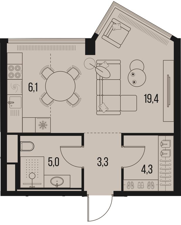 Apartment Sale, 38.1平方米 at High Life, Letnikovskaya Street, 11/10с1, Moscow, Russia #1 Apartment Sale, 38.1平方米 at High Life, Letnikovskaya Street, 11/10с1, Moscow, Russia #1