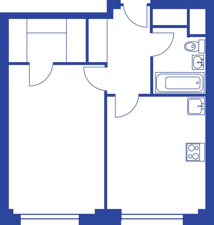 1-BD Apartment Sale, 74.7 sq. m. at iLove, улица Бочкова, 11А, Москва, Россия #1 1-BD Apartment Sale, 74.7 sq. m. at iLove, улица Бочкова, 11А, Москва, Россия #1