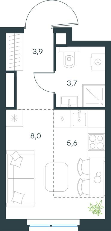 Apartment Sale, 21.2平方米 at Level Michurinskiy, Озёрная улица, вл1, Москва, Россия #1 Apartment Sale, 21.2平方米 at Level Michurinskiy, Озёрная улица, вл1, Москва, Россия #1