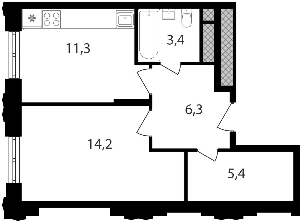1-BD Apartment Sale, 40.6 sq. m. at Varshavskie Vorota, Varshavskoye Highway, 141, Moscow, Russia #1