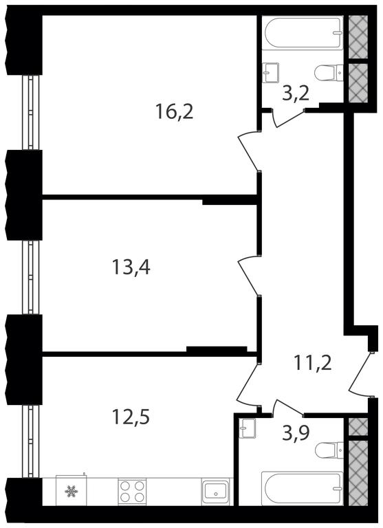2-BD Apartment Sale, 60.4 sq. m. at Varshavskie Vorota, Varshavskoye Highway, 141, Moscow, Russia #2 2-BD Apartment Sale, 60.4 sq. m. at Varshavskie Vorota, Varshavskoye Highway, 141, Moscow, Russia #2