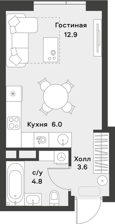 Apartment Sale, 27.3 sq. m. at Alia, Lyotnaya Street, 95Бк2, Moscow, Russia #2 Apartment Sale, 27.3 sq. m. at Alia, Lyotnaya Street, 95Бк2, Moscow, Russia #2