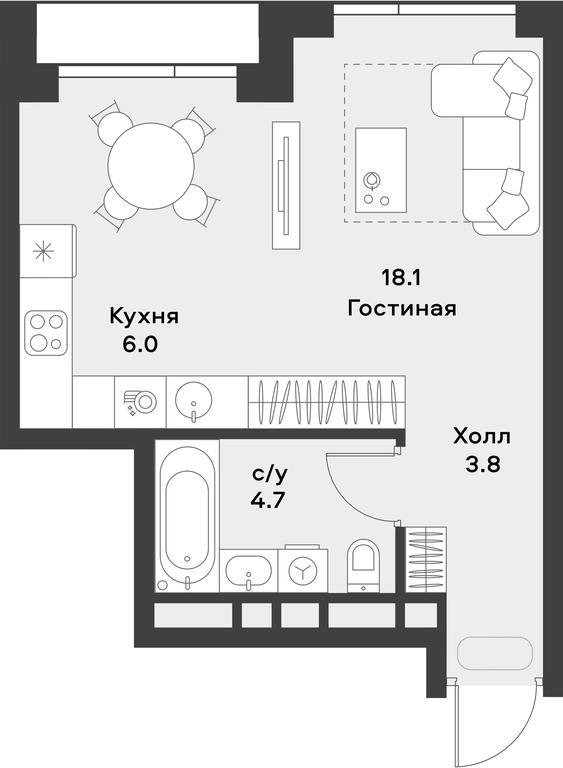 Продажа квартиры, 32,6 м² в ЖК «Алия (Alia)», Лётная улица, 95Бк2, Москва, Россия #2 Продажа квартиры, 32,6 м² в ЖК «Алия (Alia)», Лётная улица, 95Бк2, Москва, Россия #2